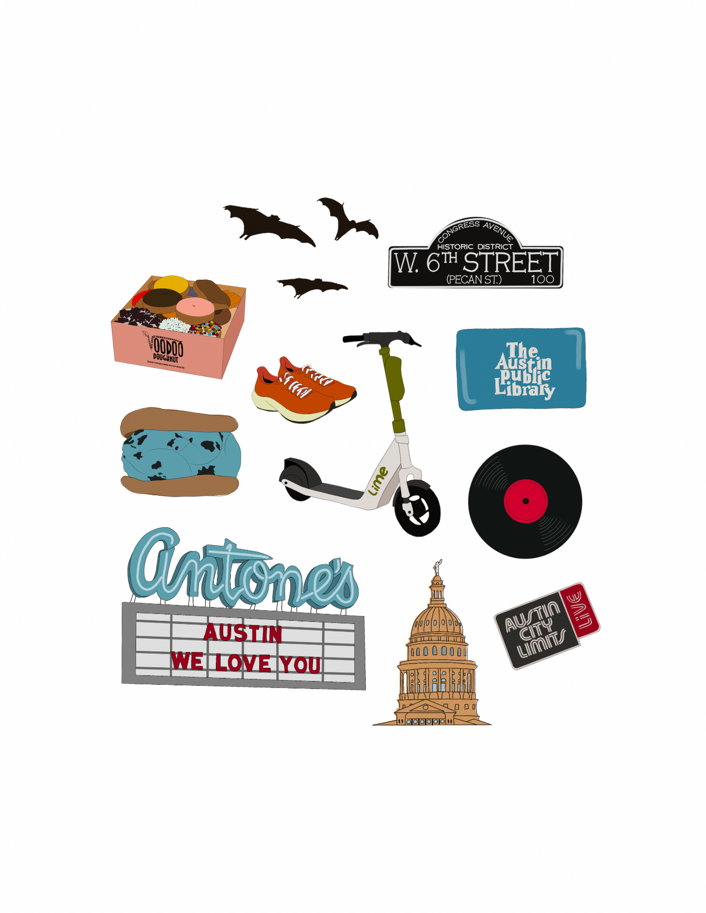 Austin - Downtown Local Print