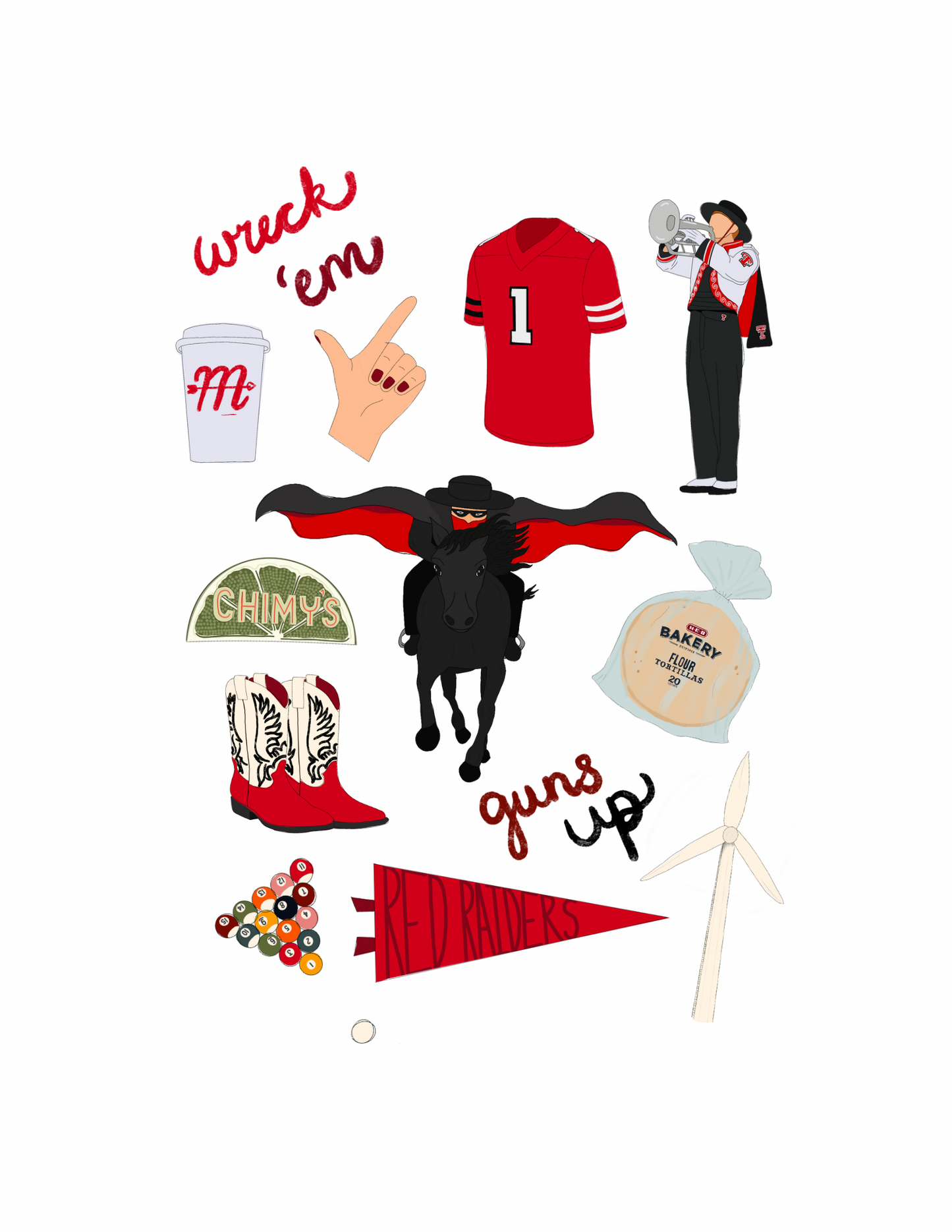 Lubbock, Texas University Print