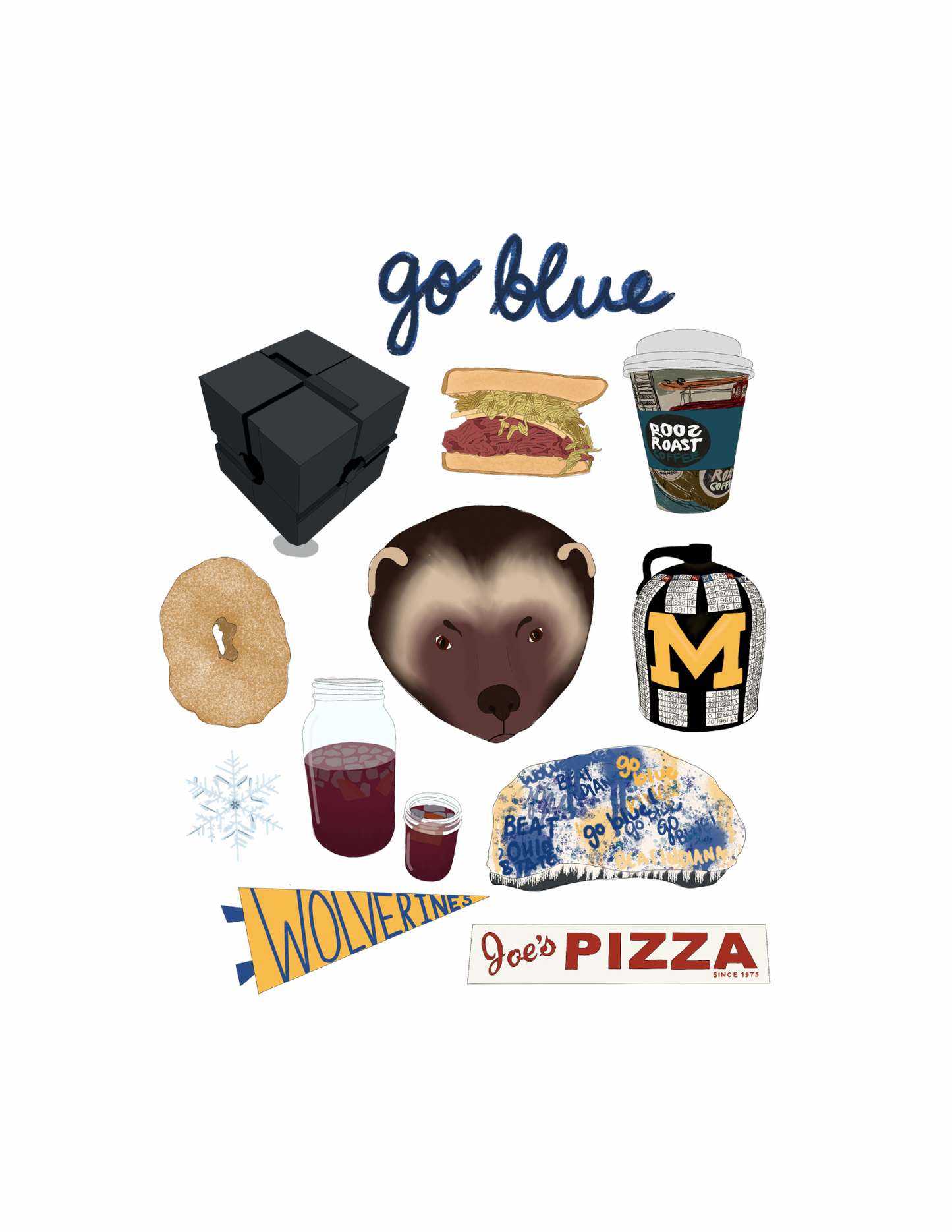 Ann Arbor, Michigan Campus Print