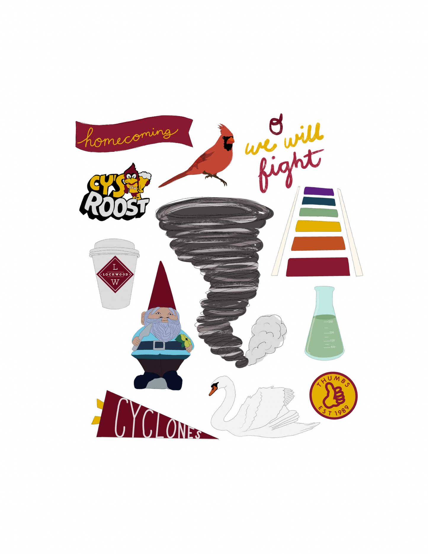 Ames, Iowa Campus Print