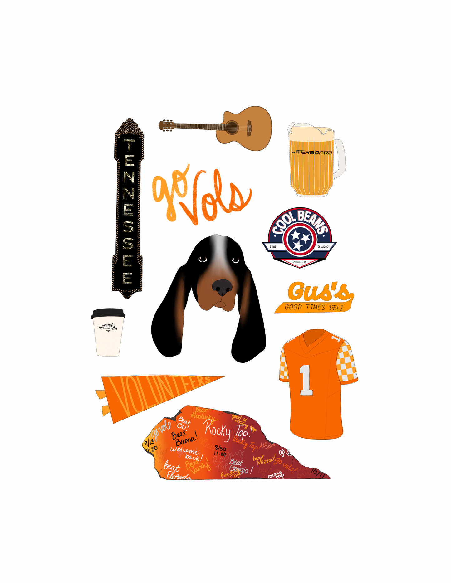 Knoxville, Tennessee University Print