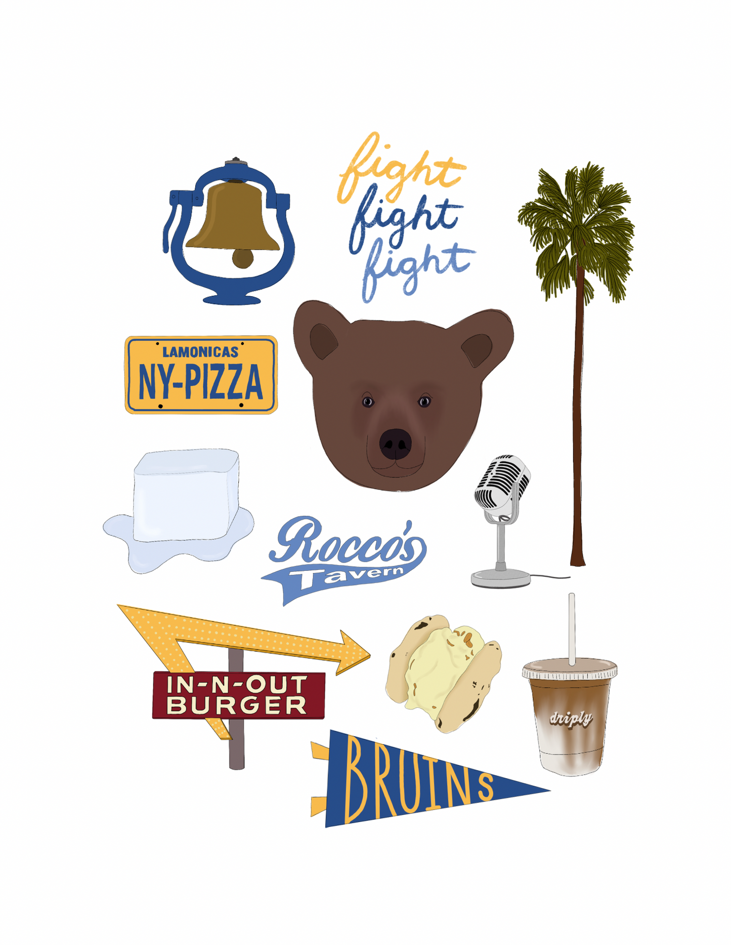 Los Angeles, California Campus Print