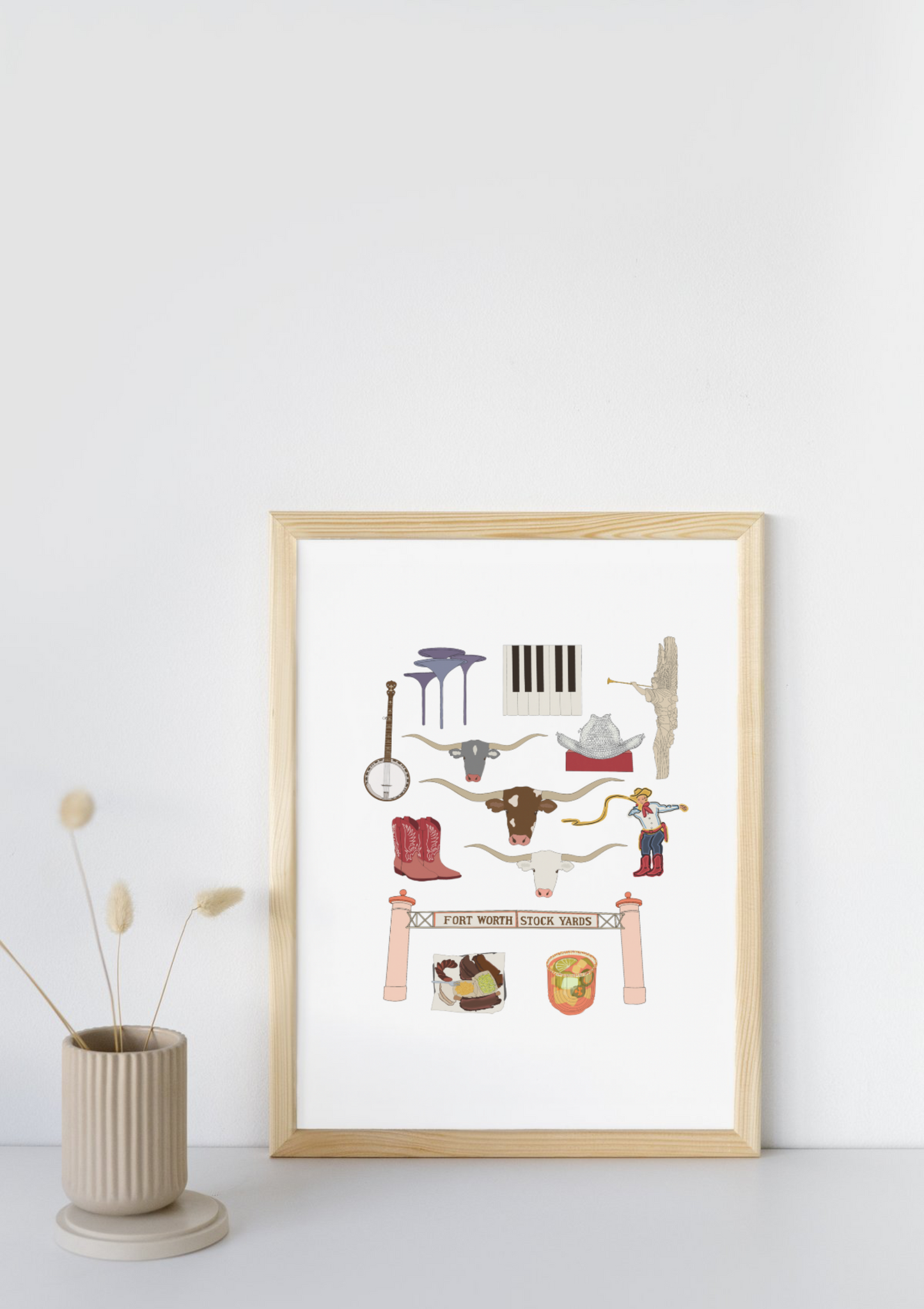 Fort Worth City Print