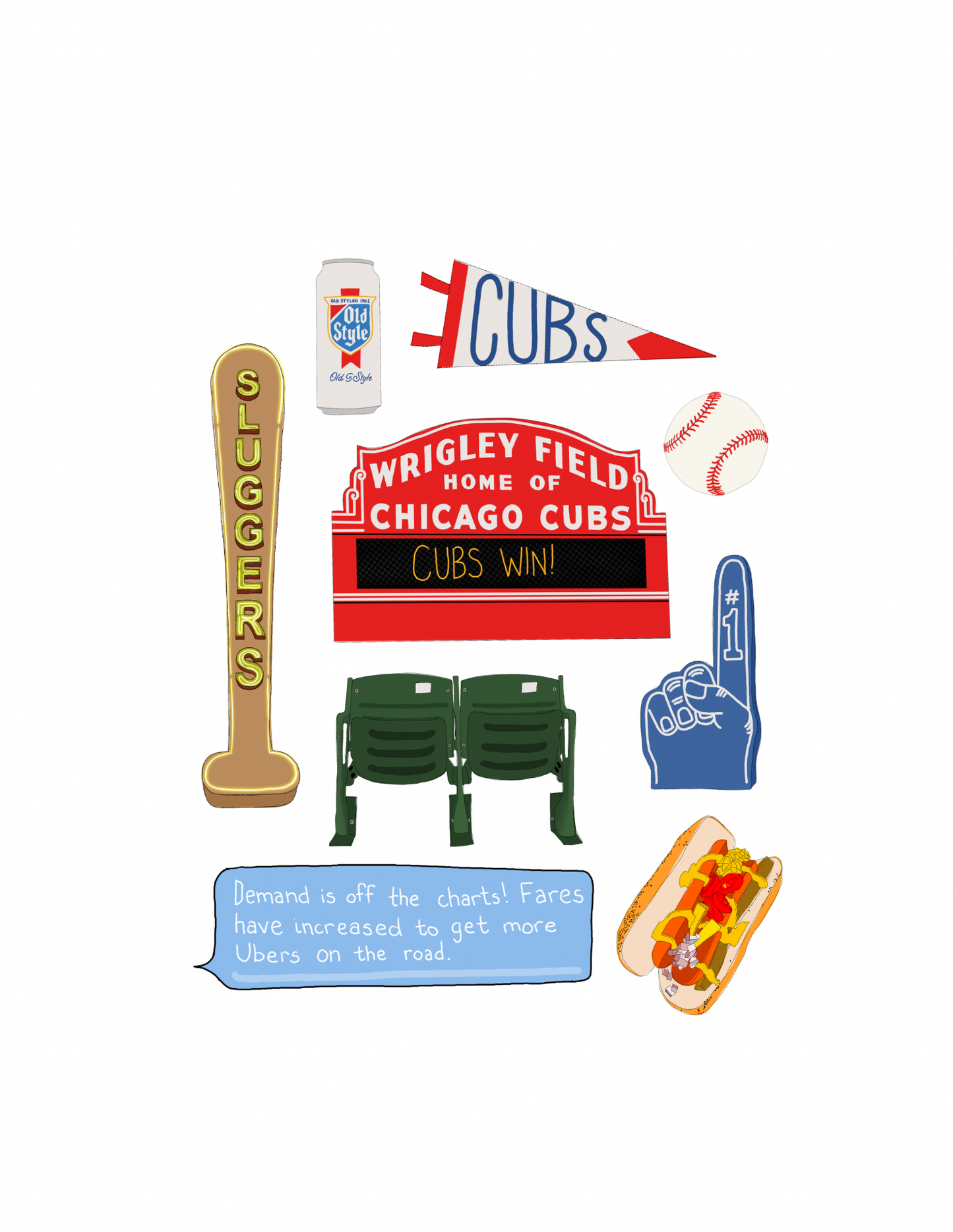 Chicago - Wrigleyville Local Print
