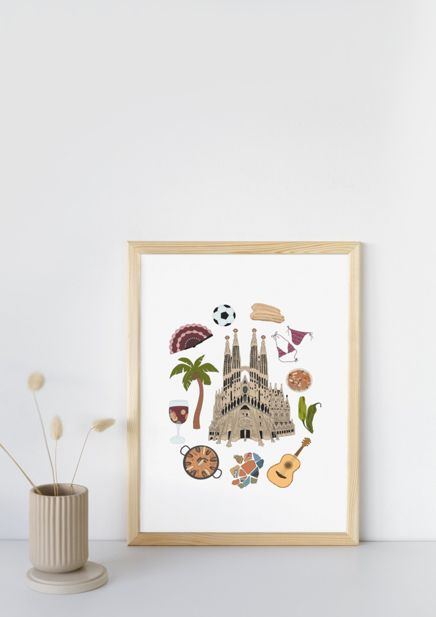 Barcelona Passport Print