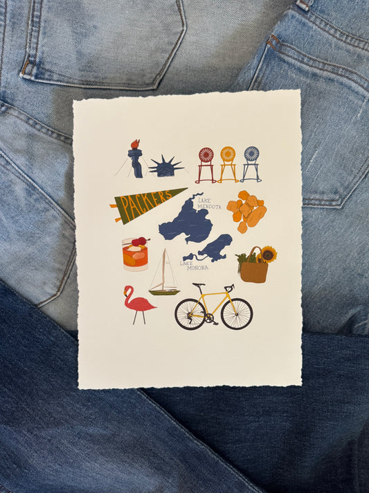 Madison, Wisconsin City Print