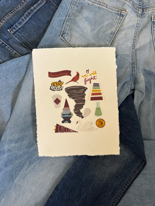 Ames, Iowa Campus Print