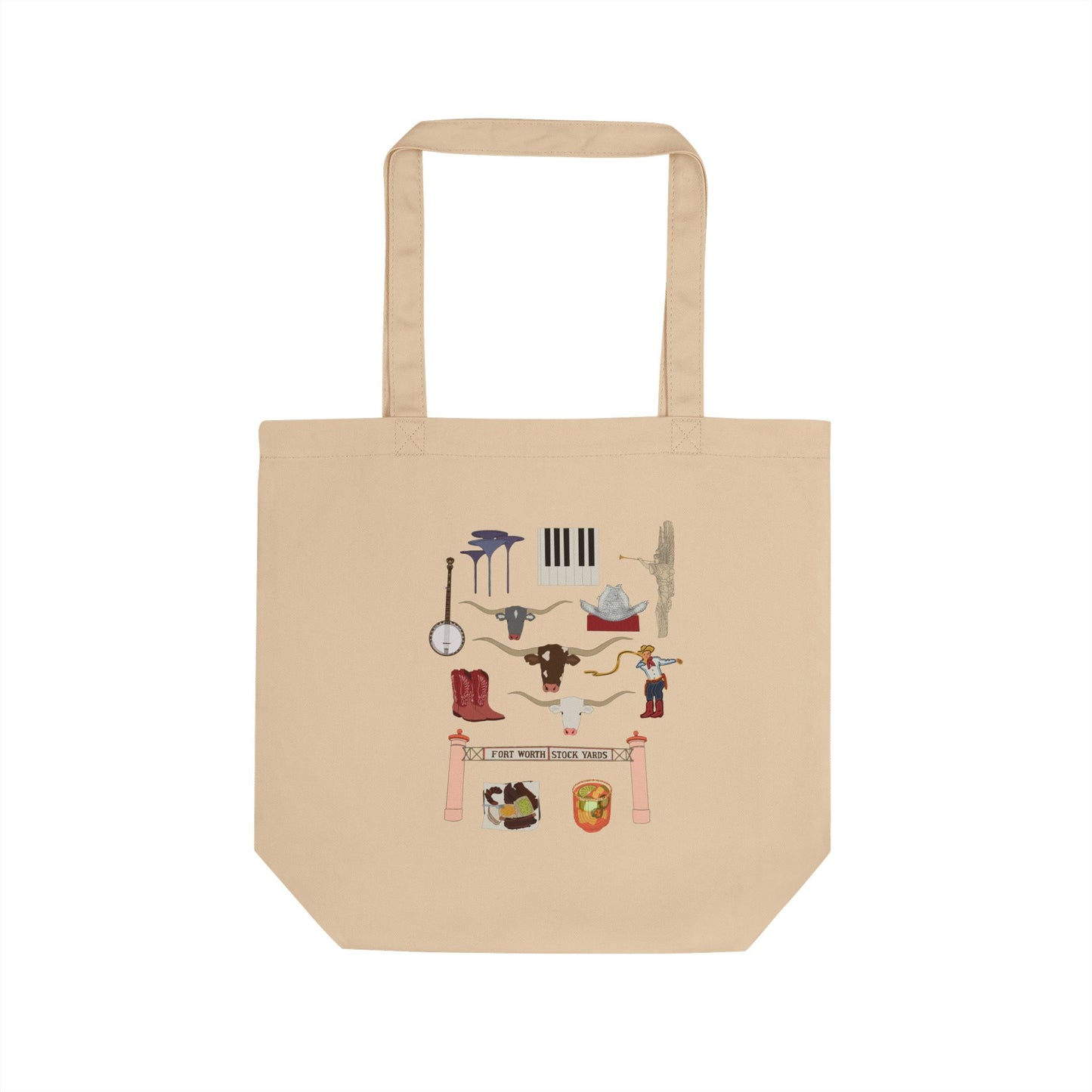 Fort Worth City Icon Tote Bag