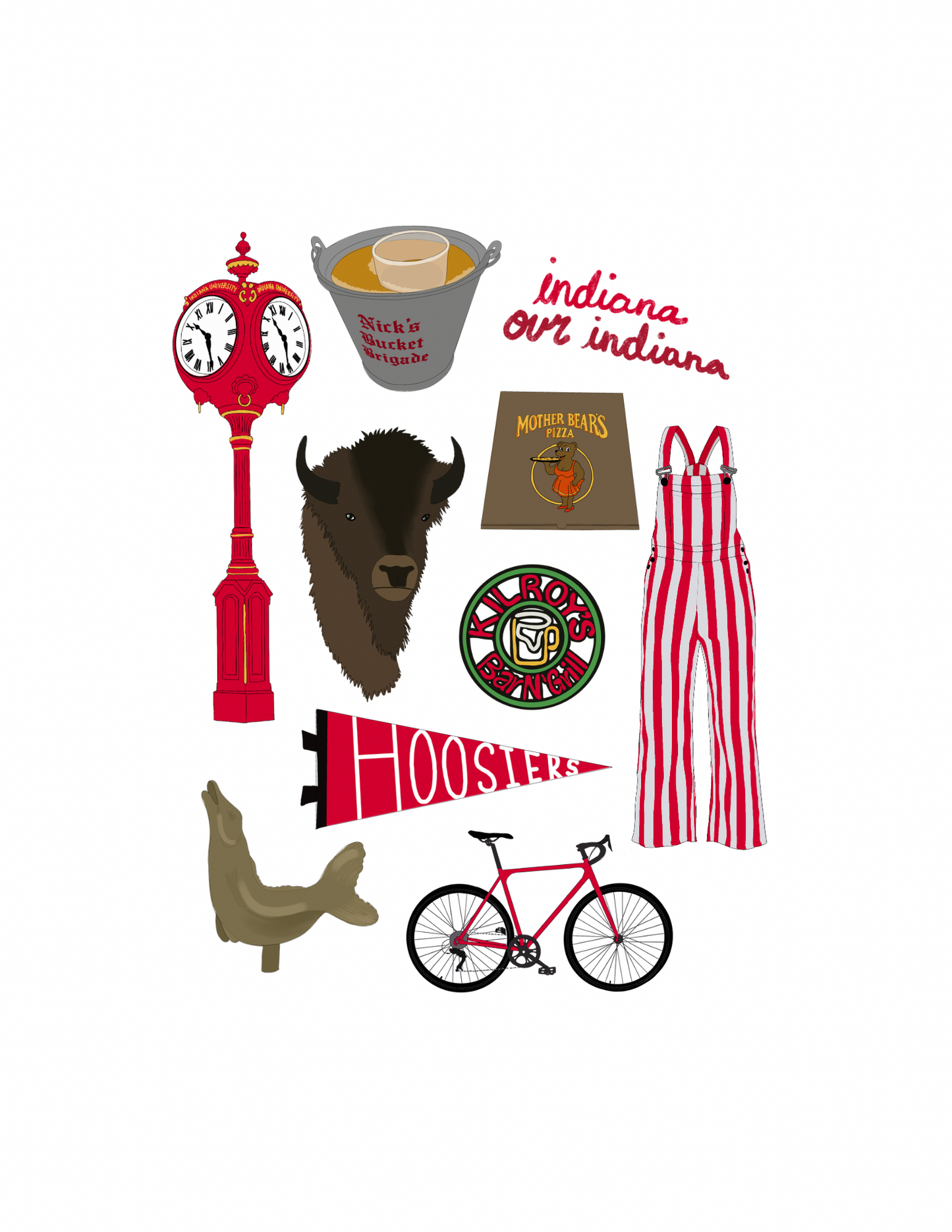 Bloomington, Indiana Campus Print