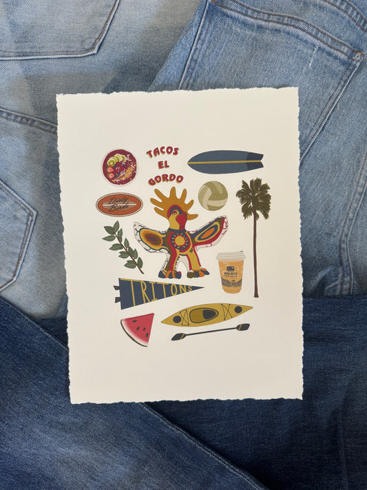 San Diego, California Campus Print