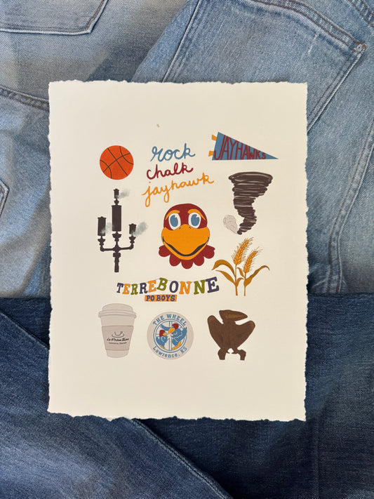 Lawrence, Kansas Campus Print