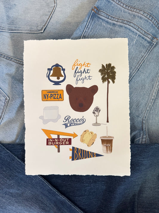 Los Angeles, California Campus Print