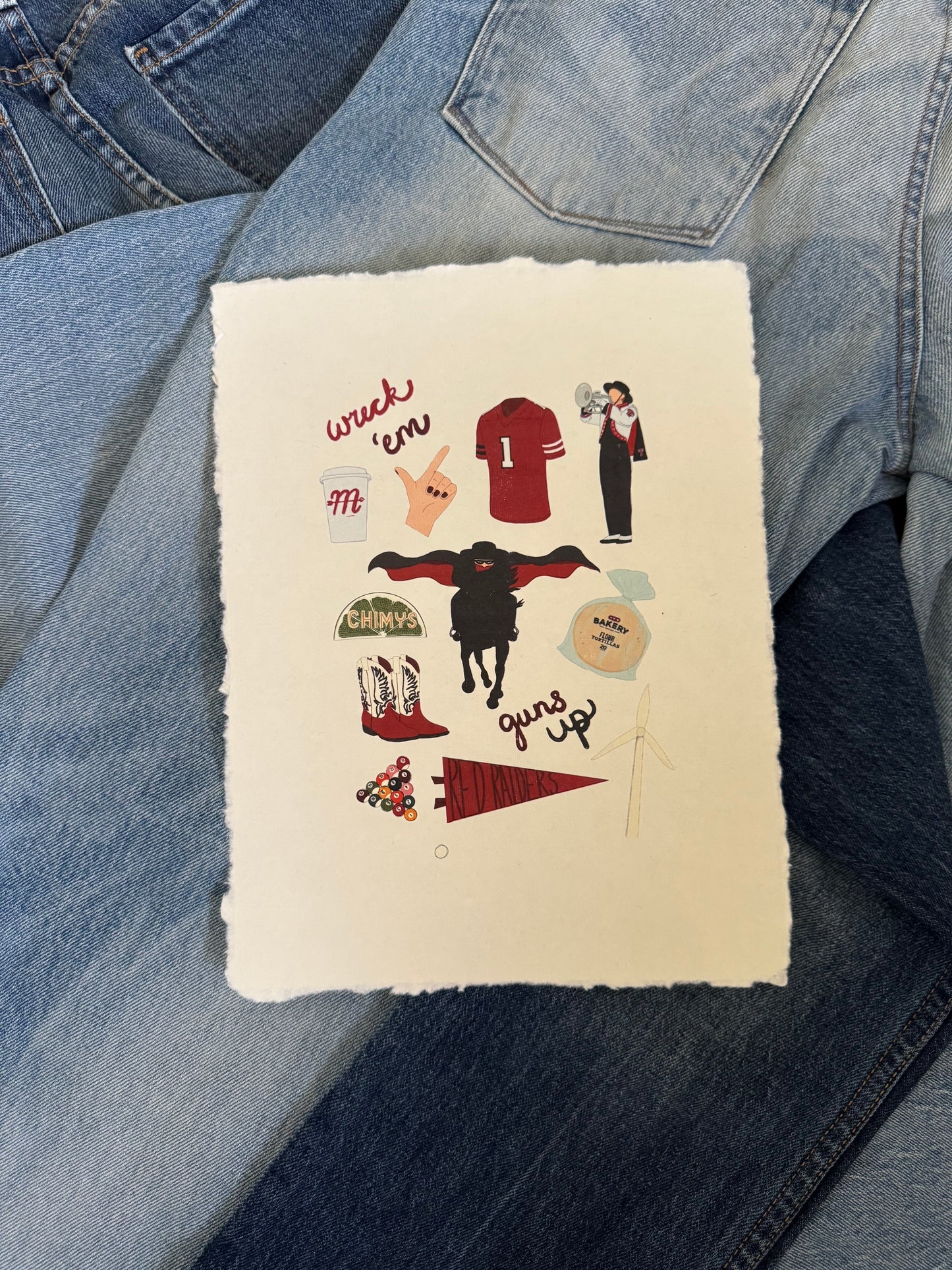 Lubbock, Texas University Print