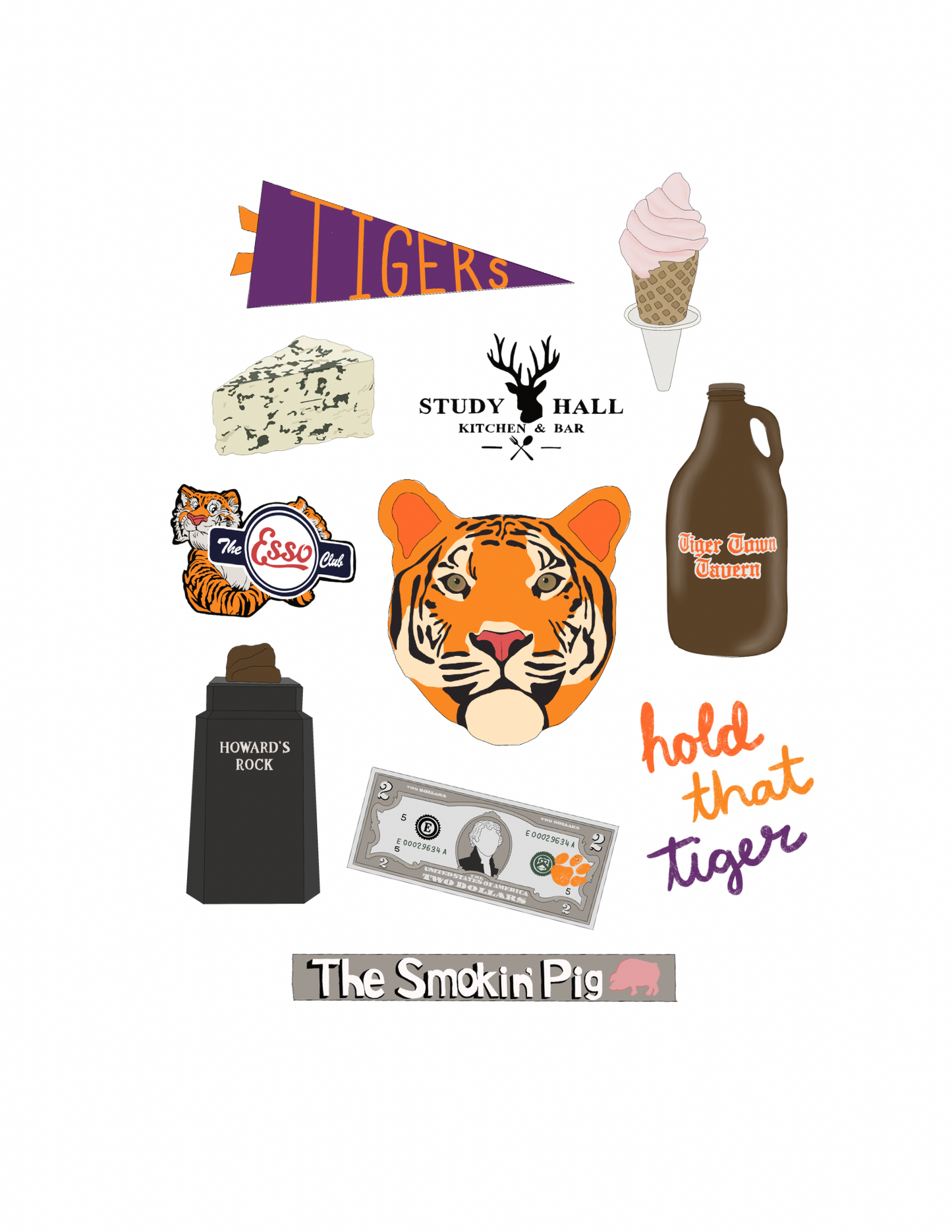 Clemson, South Carolina Campus Print