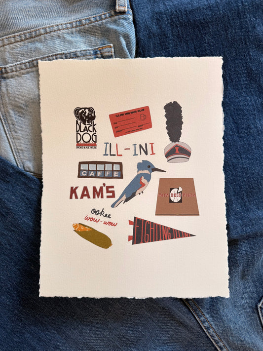 Urbana-Champaign, Illinois Campus Print