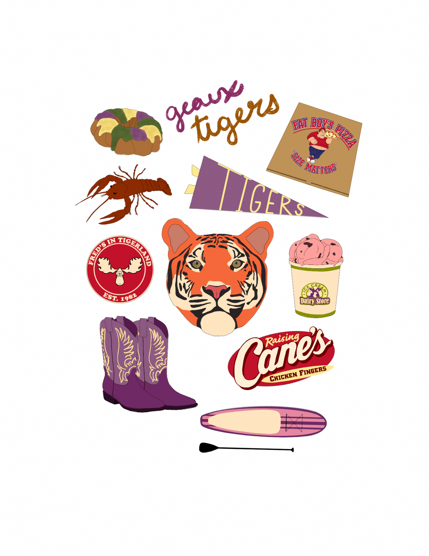 Baton Rouge, Louisiana University Print