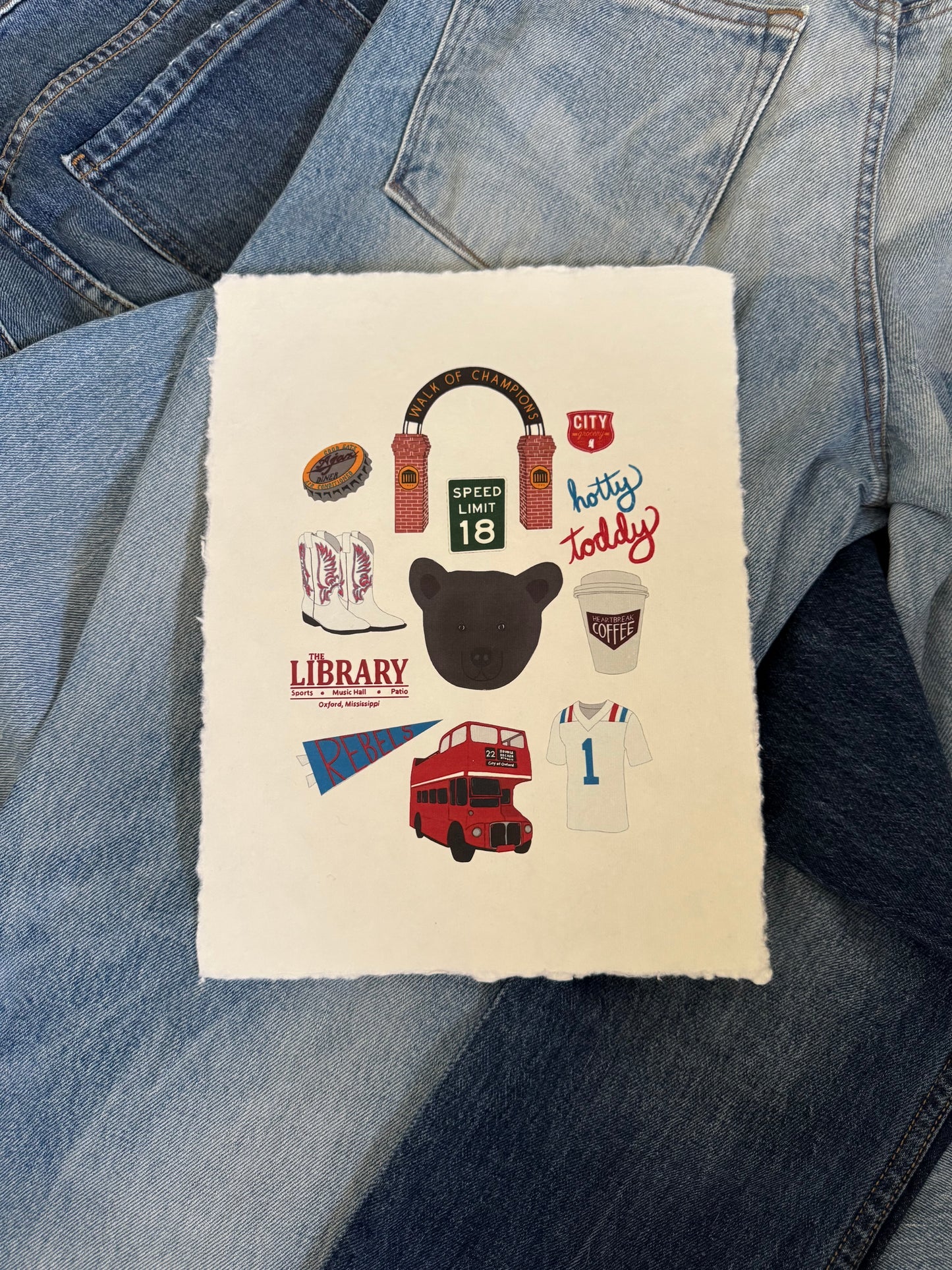 Oxford, Mississippi University Print