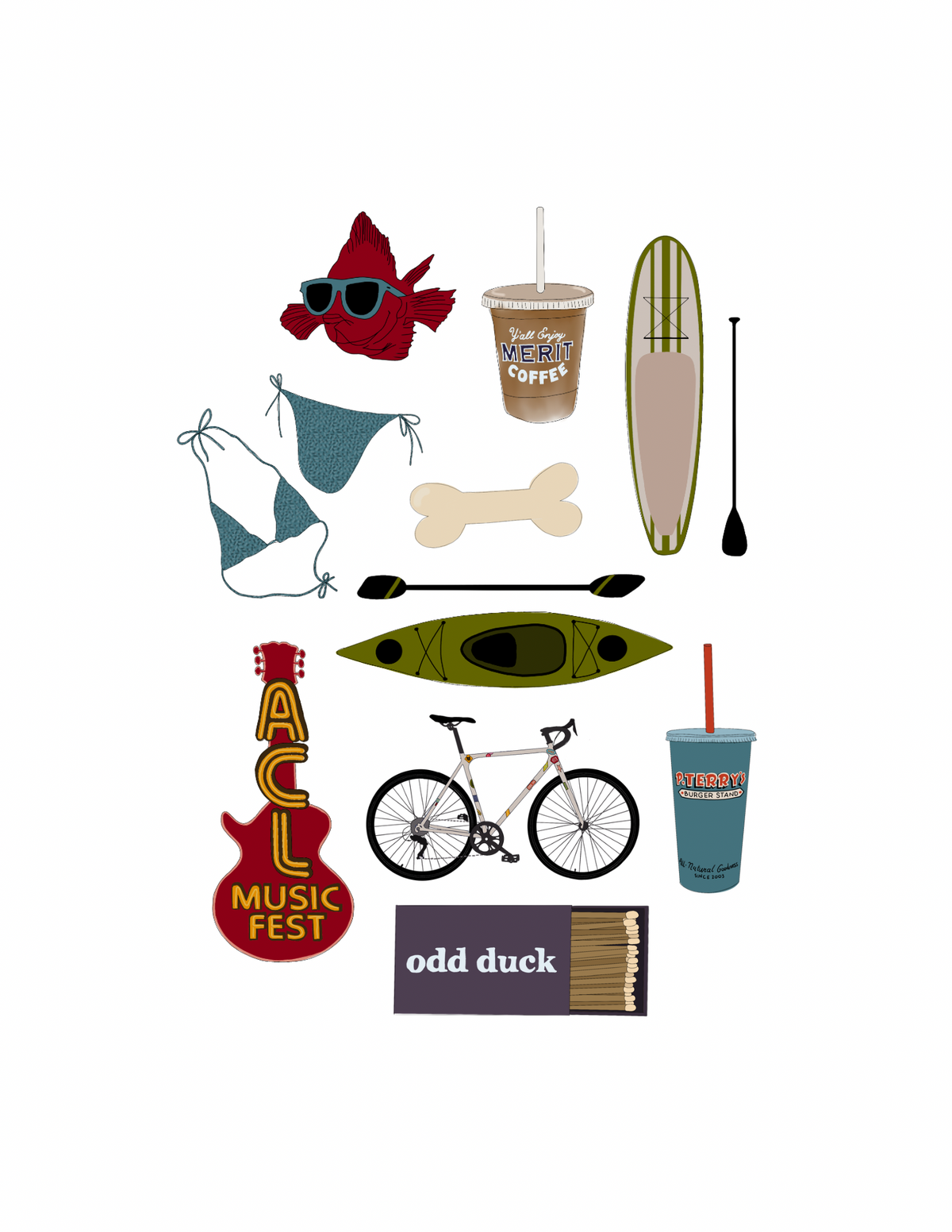 Austin Neighborhood Print