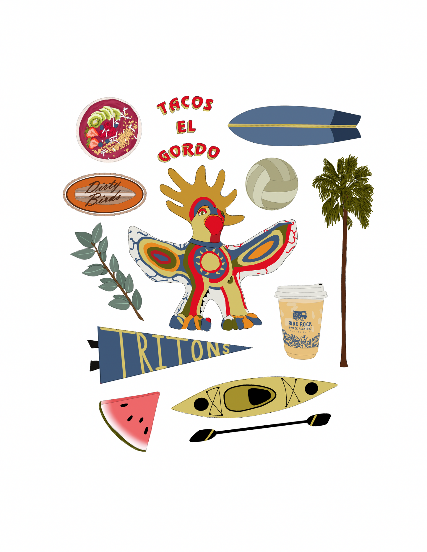 San Diego, California Campus Print