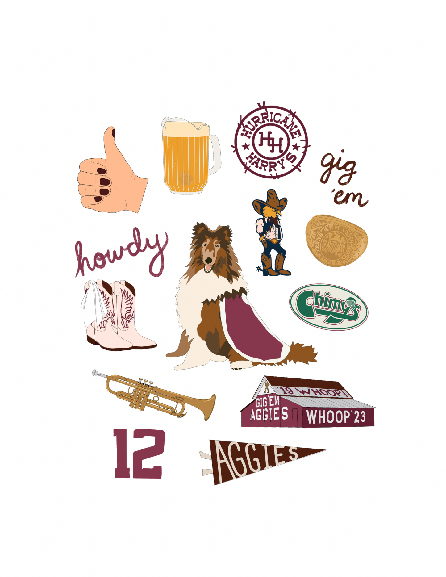 College Station, Texas University Print
