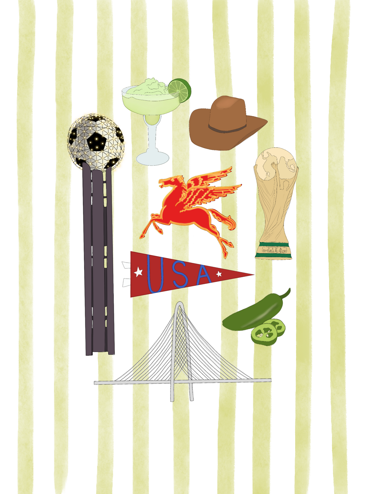 World Cup Dallas Limited Edition 6x8 Print