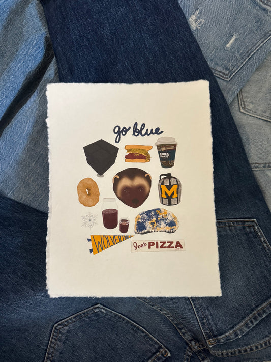 Ann Arbor, Michigan Campus Print