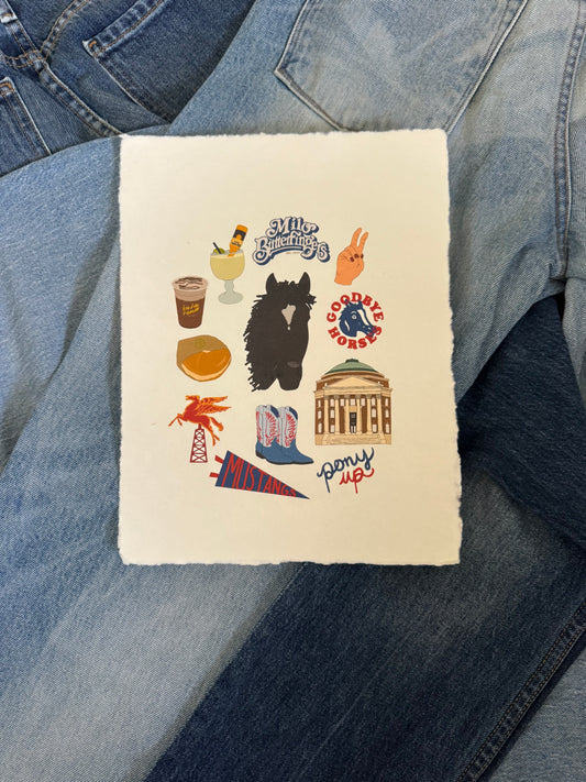 Dallas, Texas University Print