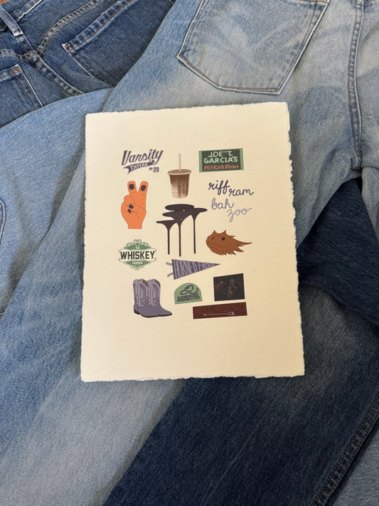 Fort Worth, Texas University Print