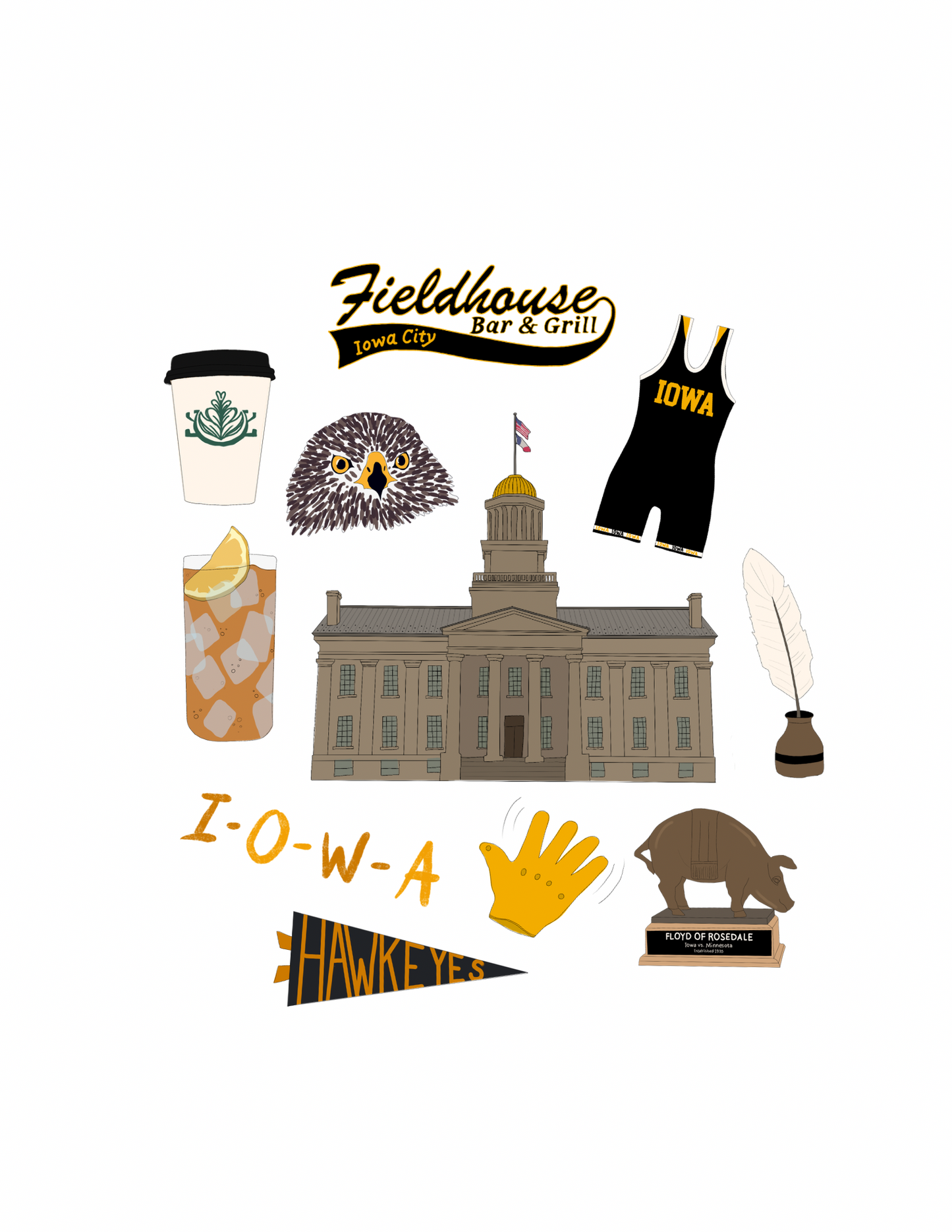 Iowa City, Iowa University Print